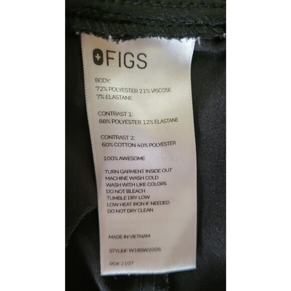 FIGS Scrub Pants Women's Size Medium Black EUC - Picture 12 of 12